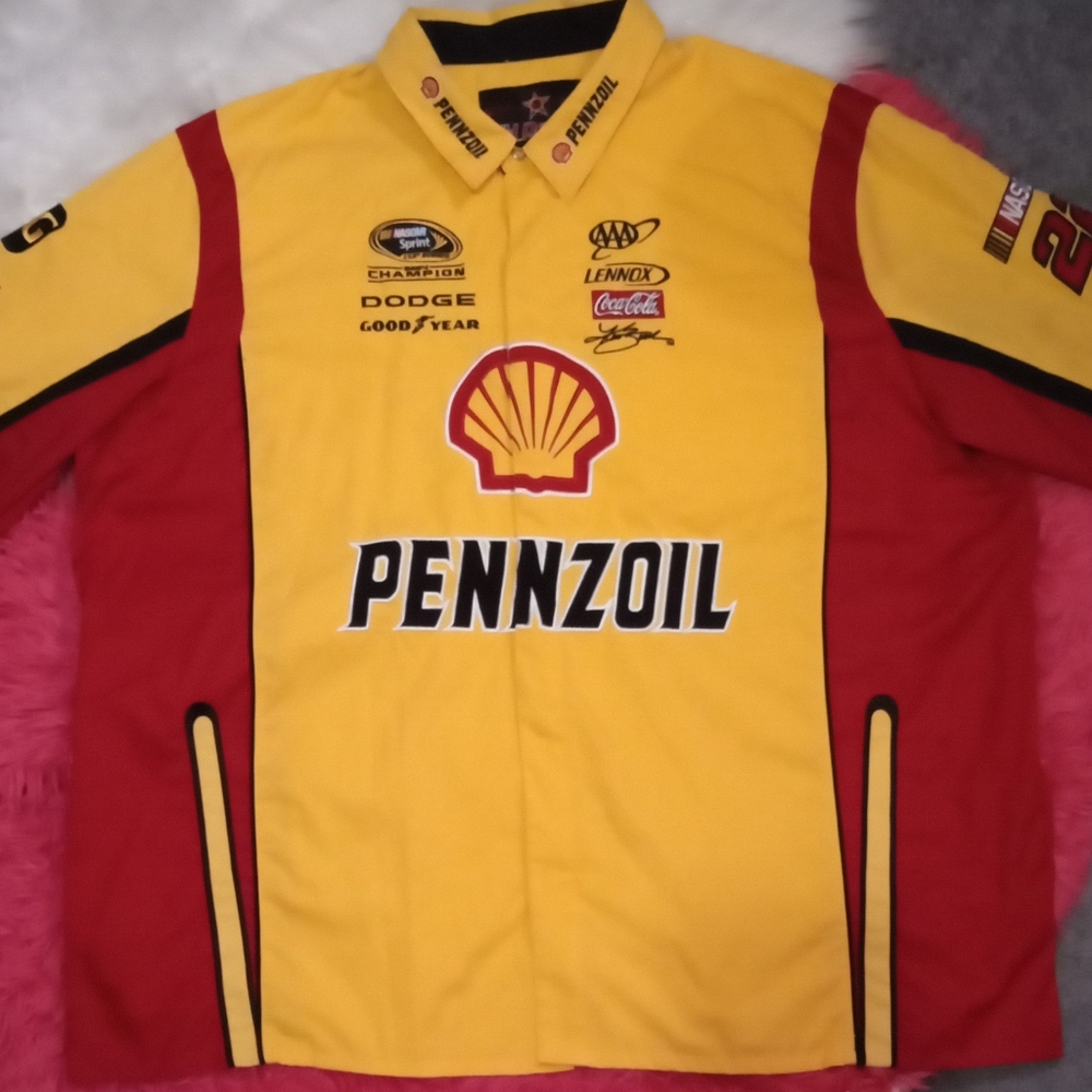 NASCAR Racing Kurt Busch Pennzoil Pit Crew Shirt By JH Design Size 3XL